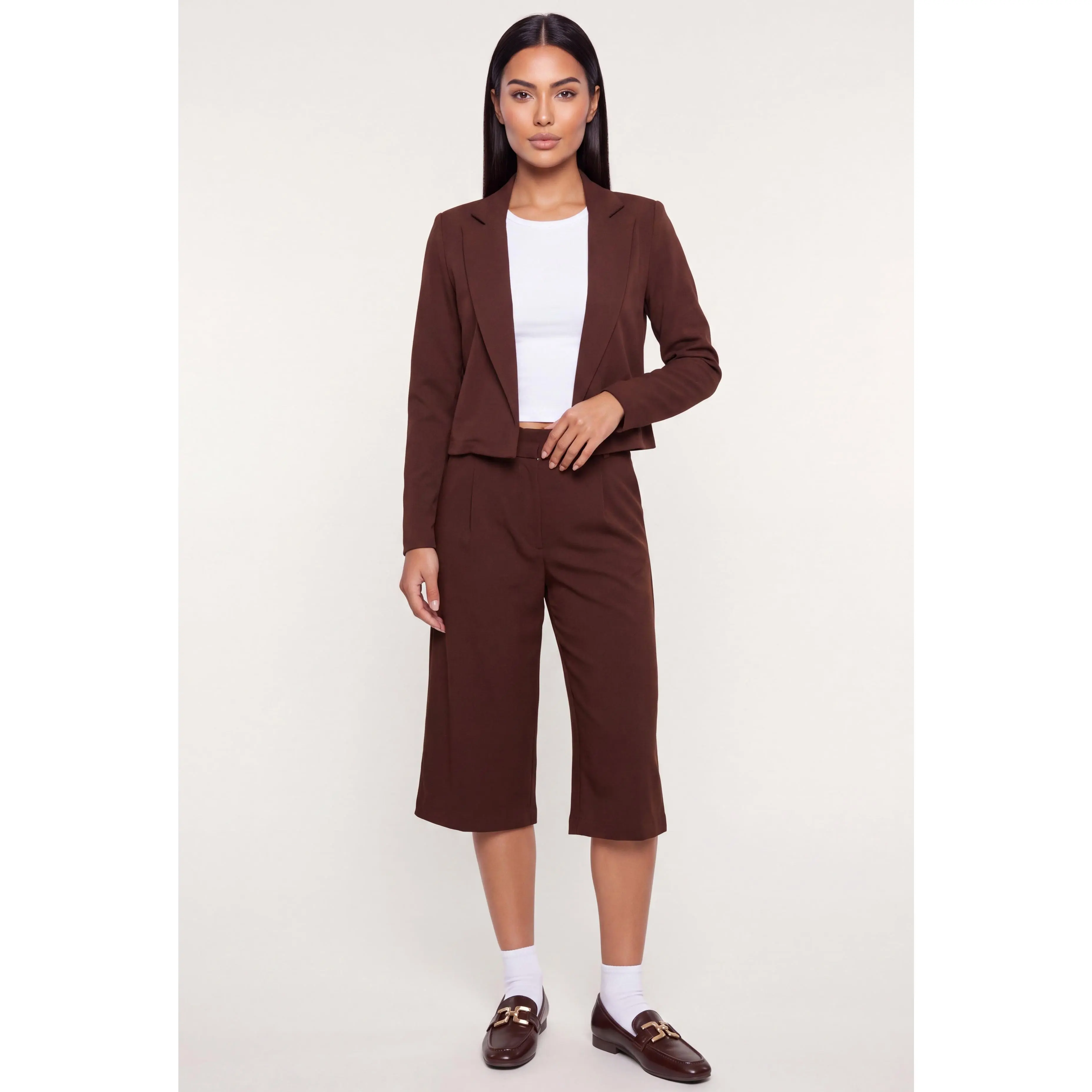 Crepe Knit Tailored Bermuda Shorts