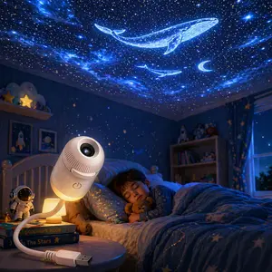 Galaxy Projector Light, USB Portable Adjustable Moonlight Bedroom Decor, Sleep Aid for Kids, Cozy Starry Sky Ceiling Experience for Relaxation