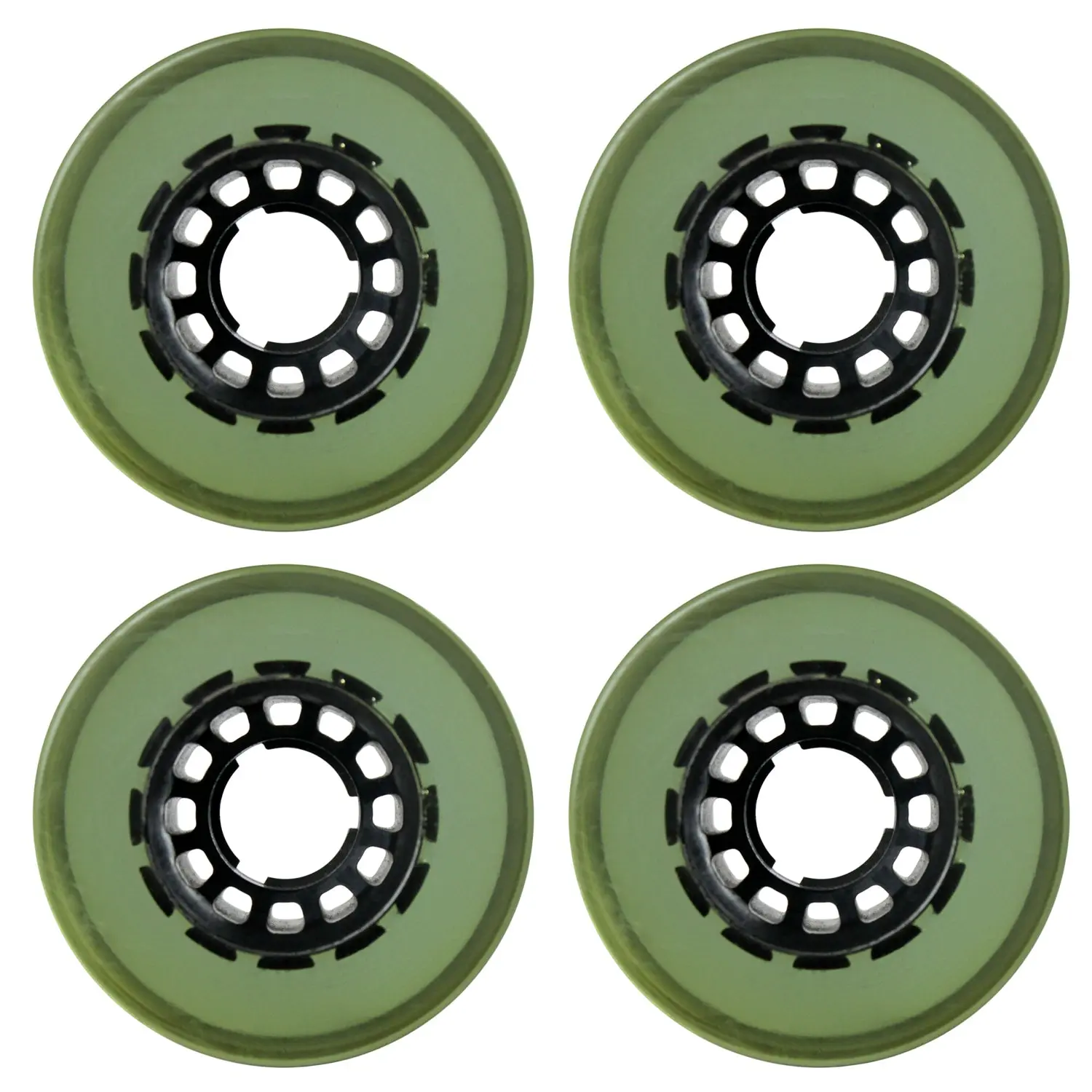 Longboard Wheels 70mm Smooth Clear Smoke USA Made 78A