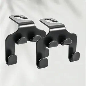 Car Seat Headrest Hook, Multi-Functional Storage Hook, Car Back Seat Organizer, Phone Holder Hook, Car Accessories, 2 Pcs