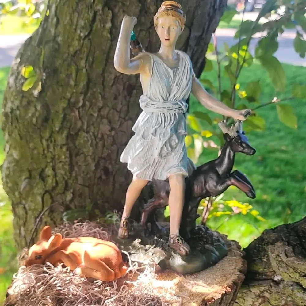Artemis Greek Goddess Hand Painted Resin Deity statue