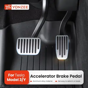 YZ For Tesla Model 3 Model Y Highland 2017 to 2025 Foot Pedal Fuel Brake Pedal Rest Pedal Pads For Tesla Car Accessories