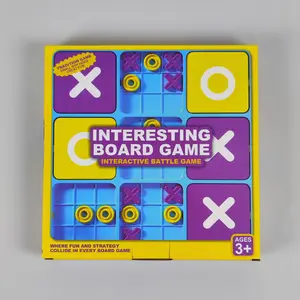 Interactive Strategy Board Game, Dual-Mode Chess Set for Kids & Families, Fun Xo Pieces, Educational Toy for Ages 3+, Portable Design, Family Board Game