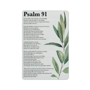 Inspirational Scripture Wall Art Bible Verses Psalm 91 Wall Decor Christian Wall Art Decor Prayer Room Decor Religious Gifts, Wooden Sign for Home Office Nursery Bathroom Decoration 8x12 Inches