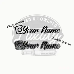 Instagram Decal Font Lord Spirit for Cars & Trucks - Single & Double Layered Design, Customizable Name Text