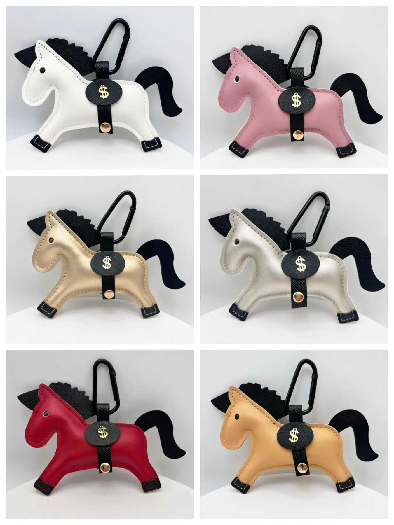 New Leather Horse Pendant, Cute Horse Decoration for Women, Shoulder Bag Charm, Backpack Accessory, Bag Accessories Charms, Street Style Charm, Fun Money Symbol, Multiple Colors, Holiday Gift