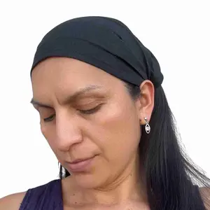 Unisex Wide Narrow Black Headband, One Size