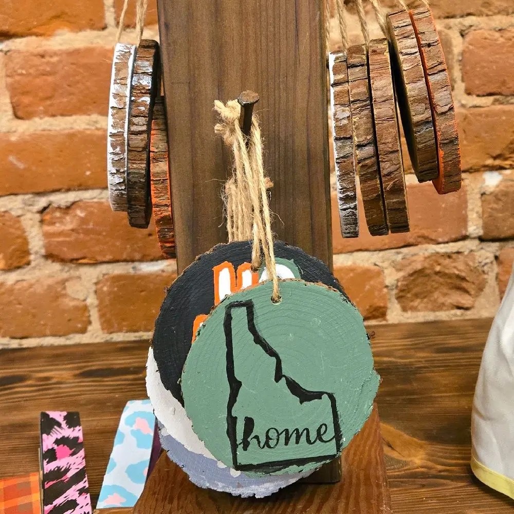 Wooden Ornaments, Handmade Hanging Decor for Christmas, Home Holiday Decoration