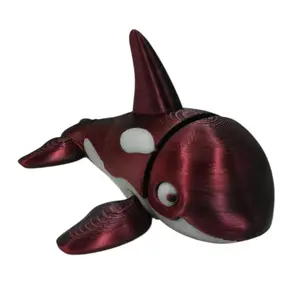 Orca Whale Dual Color 3D Printed Articulating Figurine