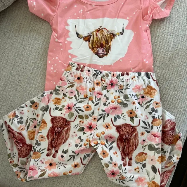 toddler girl clothes girl highland cow outfit bell bottom set spring fall set girls clothes sets fashion casual outfit kid fall