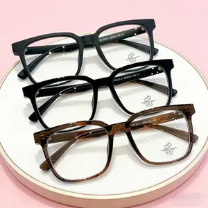 3 pairs of large framed glasses, retro classic framed anti blue light glasses, fashionable and versatile decorative non prescription glasses, daily matching decoration SpringGlow-Up