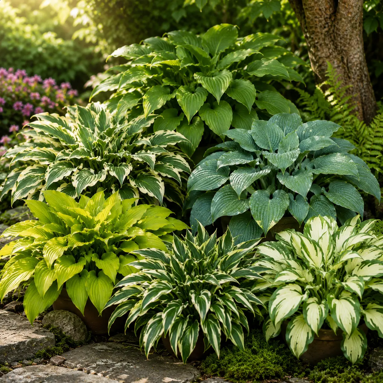 200 Pcs Premium Mixed Hosta Bulk Flower Seeds - Hardy Shade-Loving Low-Maintenance Perennial Garden Plants, Creamy Variegation & Deep Emerald Greens for Elegant Landscaping, Outdoor Planting, Bulk Seeds