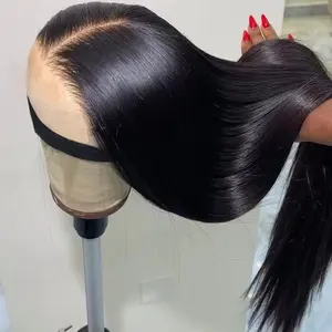 Straight Glueless Wigs Human Hair Ready To Wear Pre Plucked Brazilian 6x4 13x6 Glueless HD Lace Frontal Human Hair Wig For Women
