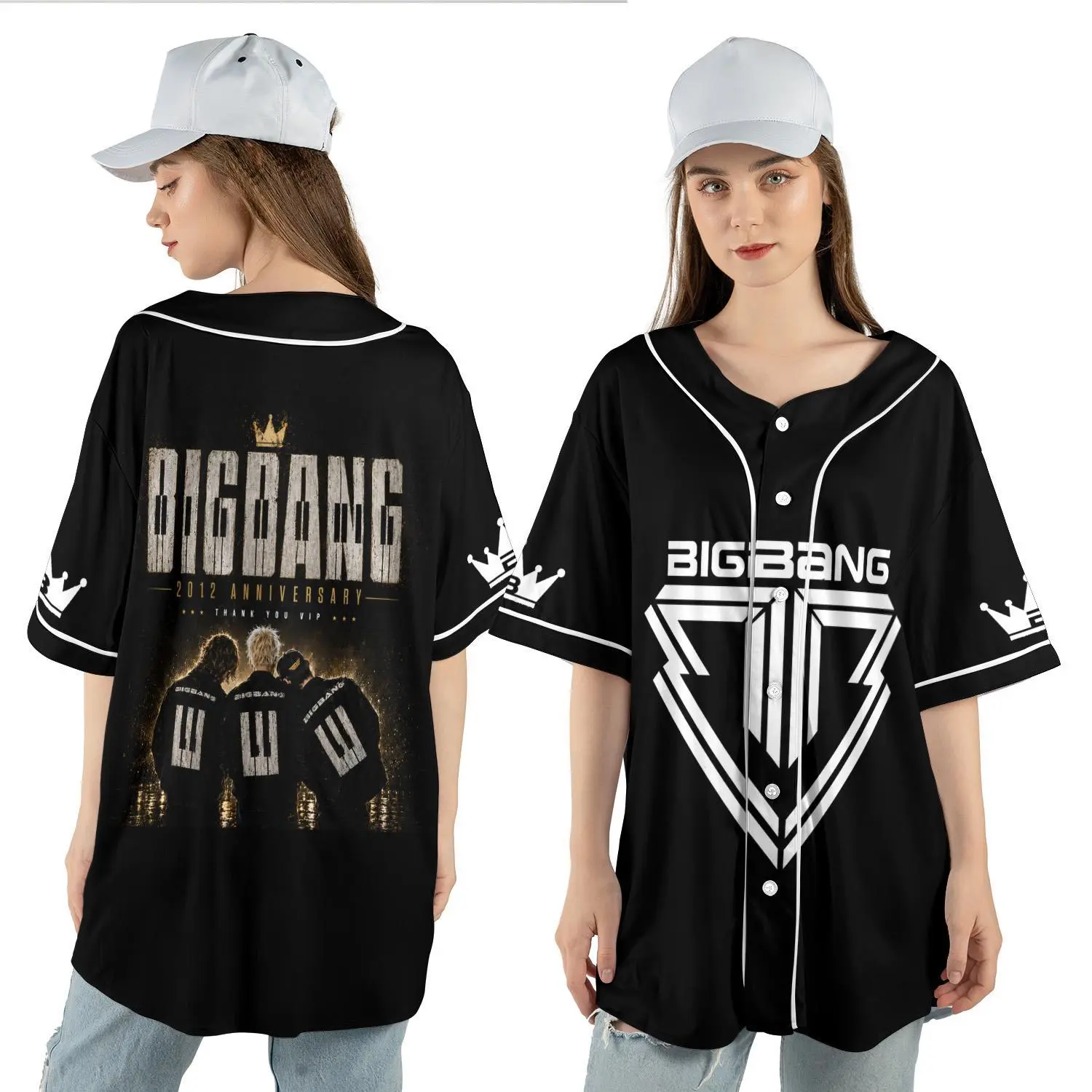 Bigbang 20th Anniversary World Tour Baseball Jersey Vintage Rock Concert Outfit Kpop Fan Gift Grunge Tour Fan Shirt