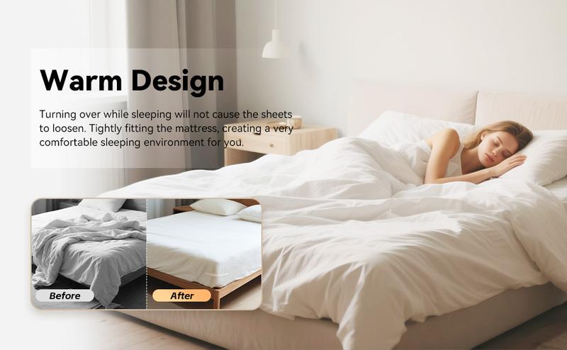 Bed Lock Sheet Holders ，Bed Sheet Holder Straps Fits Any Size Mattress Keeping The Sheets Firm ，Easy Installation Sheet Clips, Stay (4pcs)