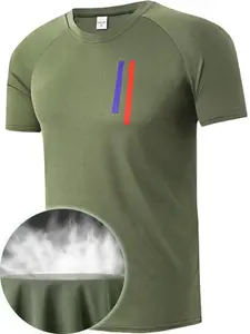 Men's Regular Fit Letter Print Round Neck Sports Tee, Casual Short Sleeve Crew Neck T-Shirt for Daily Outdoor Wear, Fashion Men's Sportswear for All Seasons