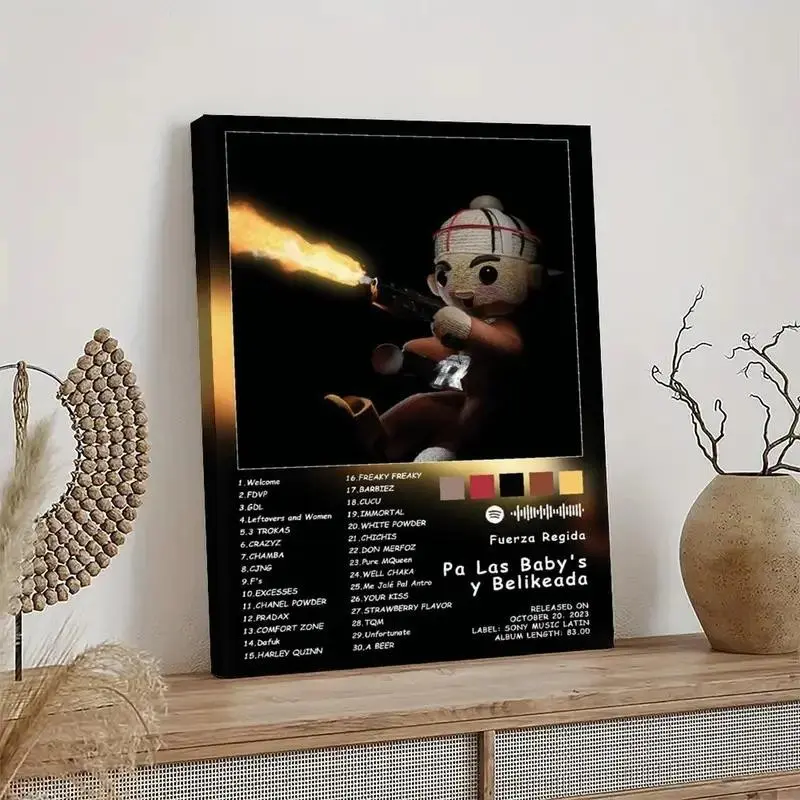 Pa Las Baby's Y Belikeada-Fuerza Regida Art Painting Decorative Classic Poster Art Wall Art Oil Painting Art Canvas Poster Decorative Painting Porch Living Room Art Decoration