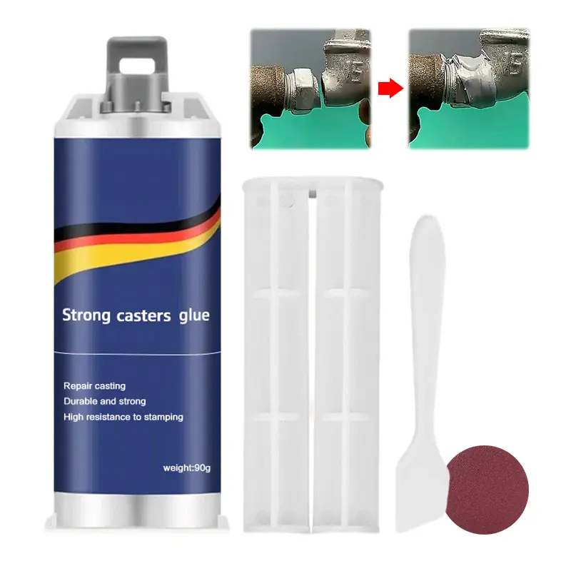 Strong Foundry Glue,Metal Repair Glue,High Temperature Resistant Casting Repair,Magic Welding Glues for Metal Defects and Repairs(90ml)