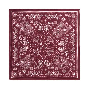 "Paisley" Silk Bandana Scarf - Rodeo Red