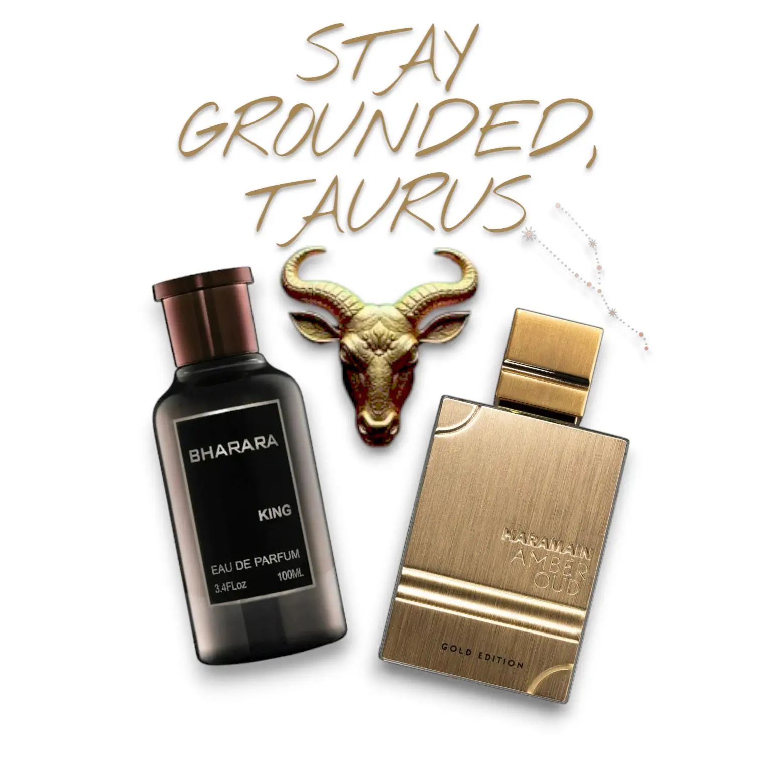 Oudlash Taurus Zodiac Bundle | Bharara King + Amber Oud Gold | Men's Fragrance | 100 ML 3.4 OZ | Eau De Parfum | Citrus - Warm & Sweet