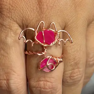 Bat Ring - pure copper Wire, handmade