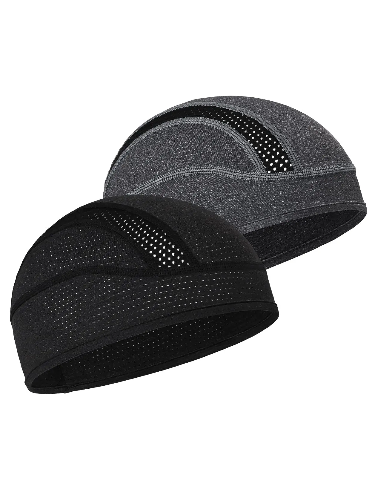 Unisex Cooling Helmet Liner Cap (1-Pack/2-Pack) — Breathable sports cap made of lightweight, stretchy, moisture-wicking material; suitable for outdoor activities like running and cycling.