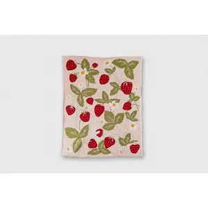 Strawberry Knit Blanket