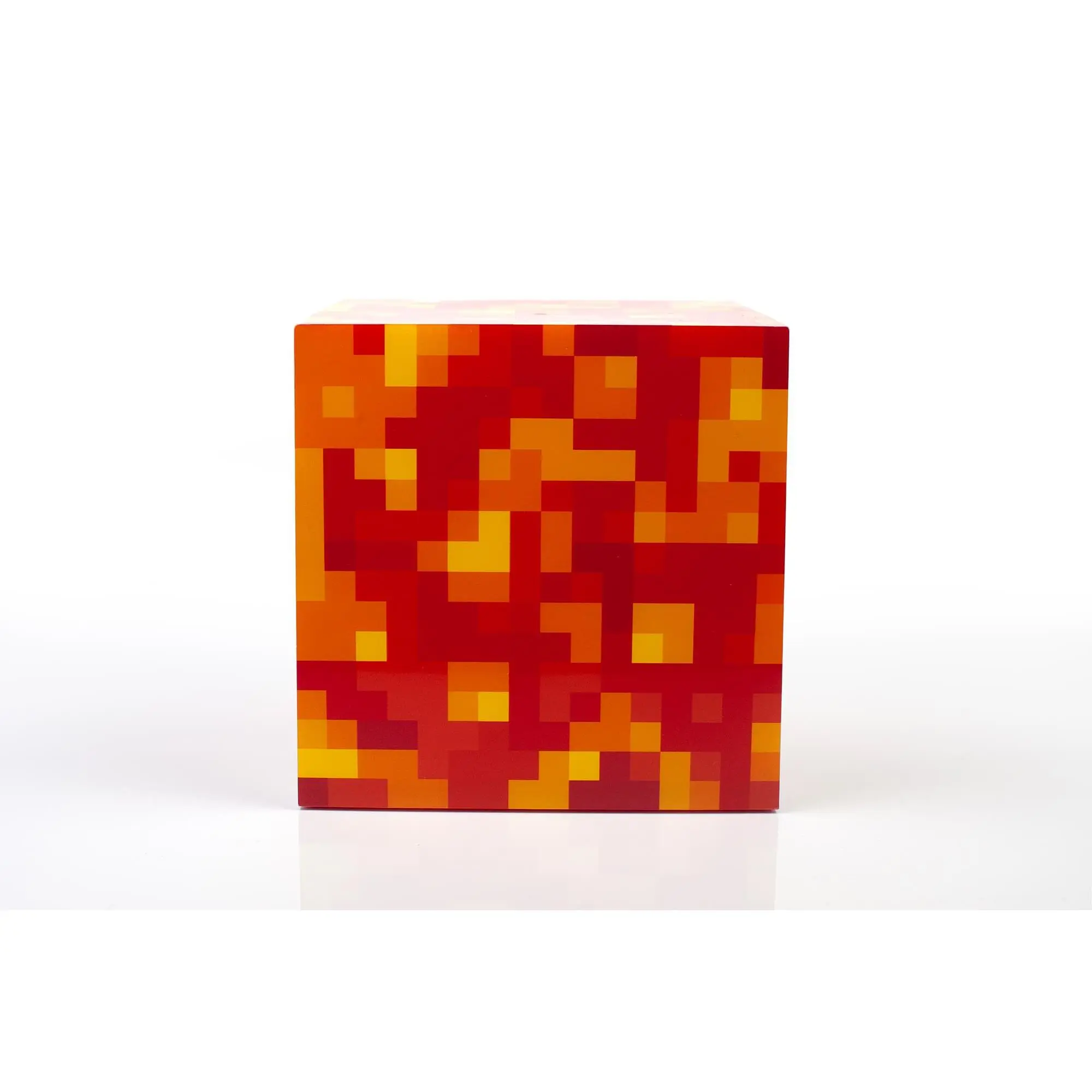 Minecraft Lava Block LED Lamp, 6 In Novelty Lighting Decor, Glowing Red Light Home Improvement Mood Light