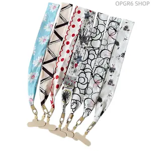 Retro Silk Scarf Crossbody Phone Strap, Sturdy Wear-resistant Neck Lanyard, Elegant Chanel Style Hanging Rope for Mobile Phones, Cameras and Handbags