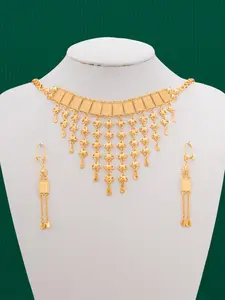Elegant Flower Design Jewelry Set, Fashion V-shaped Necklace & Dangle Earrings, Pendant Earrings Set, Fashion Jewelry for Party, Daily Decor, Trendy All-match & Exquisite Jewelry for Birthday Gift