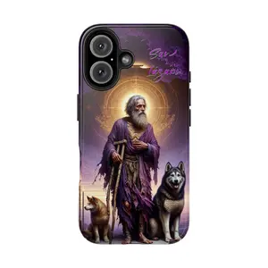 SAN LAZARO Tough Phone Case - Polycarbonate Shell & TPU Lining - Impact-Resistant & Shock Dispersion - Glossy Finish - Supports Wireless Charging