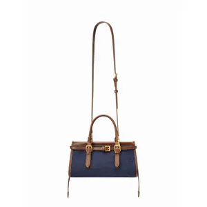 Cider DENIM BUCKLE SHOULDER BAG & CROSSBODY BAG