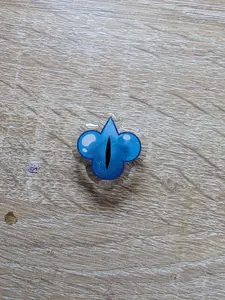 Cookie Run Shadow Milk Beast Jam Acrylic Shoe Charms | Glitter Epoxy Front | 1" x 1"