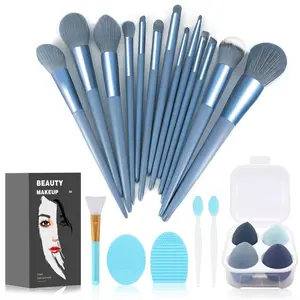 Makeup Brushes 22 Pcs Makeup Kit,Foundation Brush Eyeshadow Brush Make up Brushes Set (Blue, 22 Piece Set)