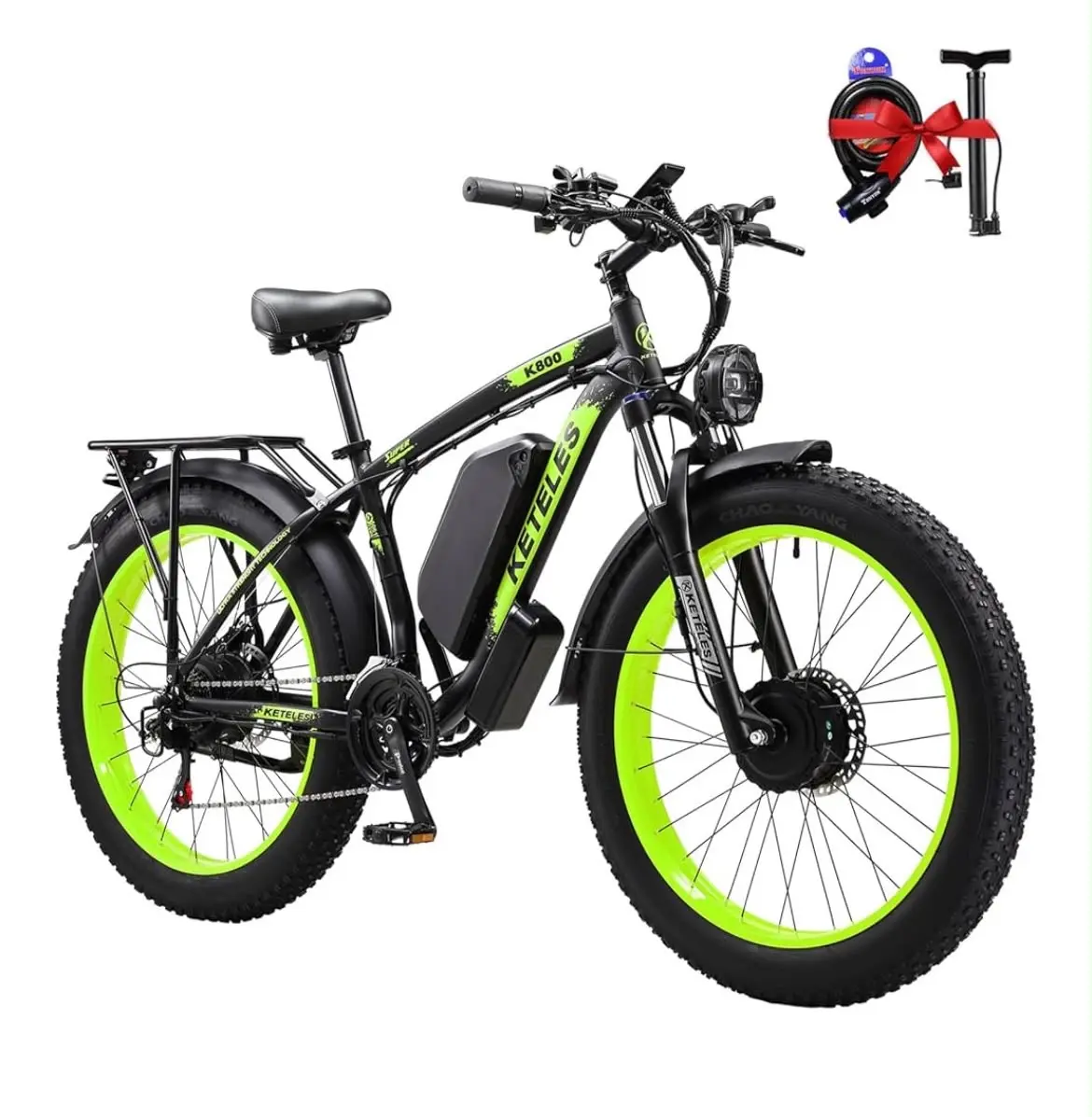 Electric Bike for Adult 4000W Peak Brushless Dual Motor 48V 23Ah Removable Bicycle Electric Bike
