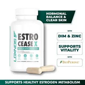 LGXNDS Estro Cease X Hormonal Balance and Endocrine Support | DIM Chrysin ZinMax and BioPerine | Zinc NAC and Resveratrol Wellness Formula | GMP Certified Capsules
