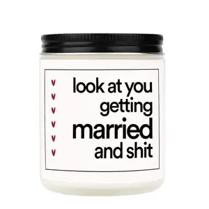 Funny Wedding Gifts, Bachelorette & Bridal Shower Gift for Bride, Lavender Scented Soy Wax Candle, Bride to Be, Engagement Gifts for Couples
