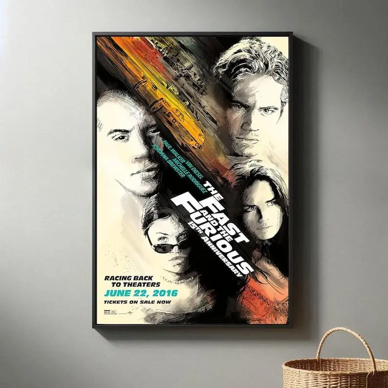 The Fast and the Furious Movie Poster | High Quality Canvas Print I 2024 Movie Poster | Modern Room Decorative Arts