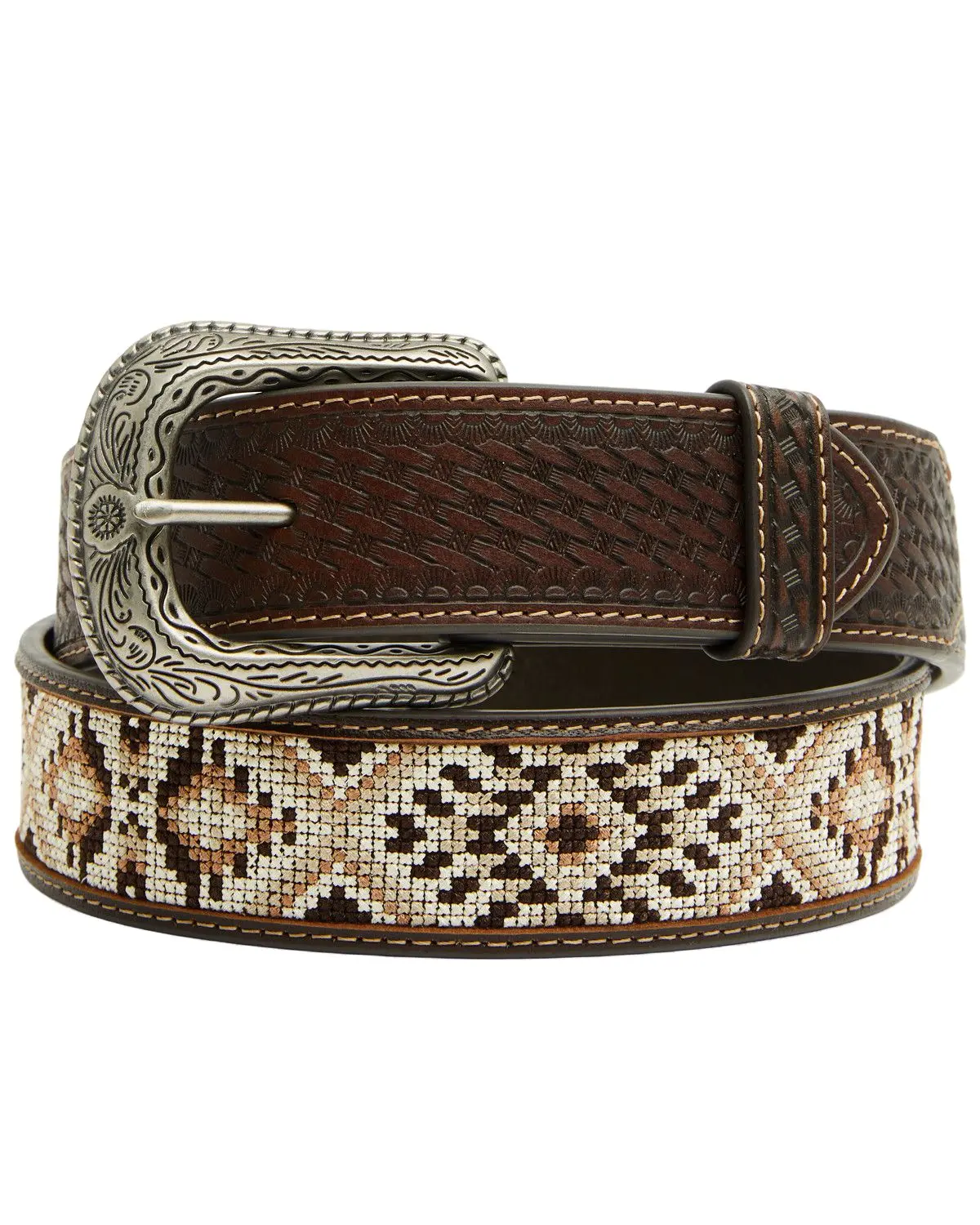 Cody James Men's Men'S Tucker Southwestern Leather Belt - Cjafa25bt8-Bn