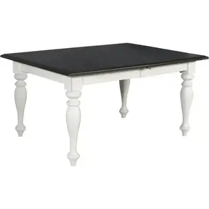 Two Tone White Extendable Dining Table