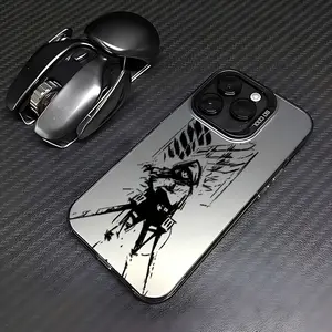 Classic Anime Female Warrior Mikasa Ackerman Pattern iPhone 17 16 15 14 13 12 11 Pro Max X XR XS Max 8 9 Plus Anti-drop Matte Back Cover