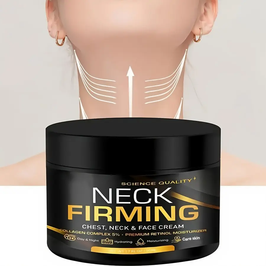1.69oz Advanced Retinol Neck Firming Cream Suitable for Skin Types - Collagen & Hyaluronic Acid, Night Cream for Face, Chest & Neck, Day/Night Moisturizer for Lifting, Hydration & Firming Gel