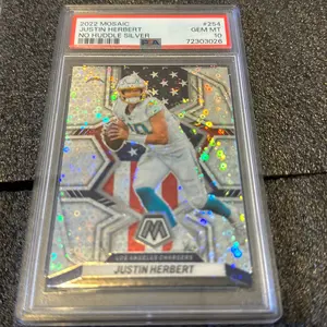 , Justin, Herbert 2022 mosaic no huddle silver PSA 10