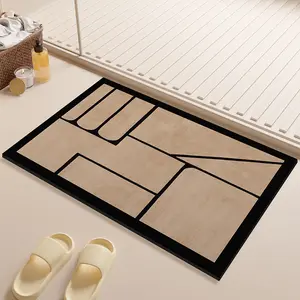 Mecko Non Slip Rubber Bath Mat Fast Drying Soft Surface Ideal for Wet Floors