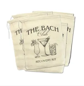 The Bach Club Custom Kit Party Bags and Gifts Pack of 6 - Reusable Design for Bachelorette Parties, Hangover Recovery, and Destination Trips