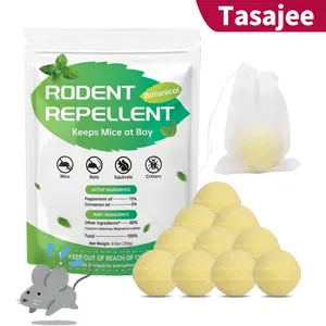 Tasajee Rodent Repellent Peppermint Oil 10 Packs to Repel Mice & Rats Botanical Formula Mint Repellent for Home Use