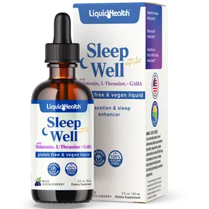Liquid Natural Sleep Well Supplement (Brand New Formula Liquid Sleeping Aid)