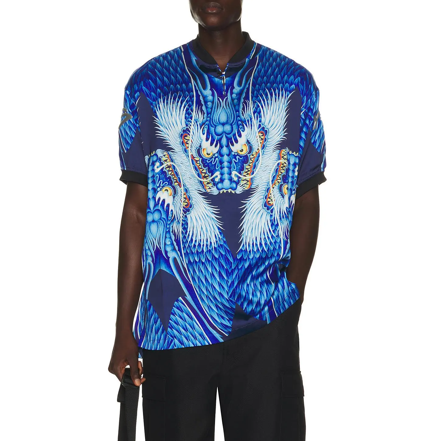 Y-3 Drgn Satin Jersey in Multicolour
