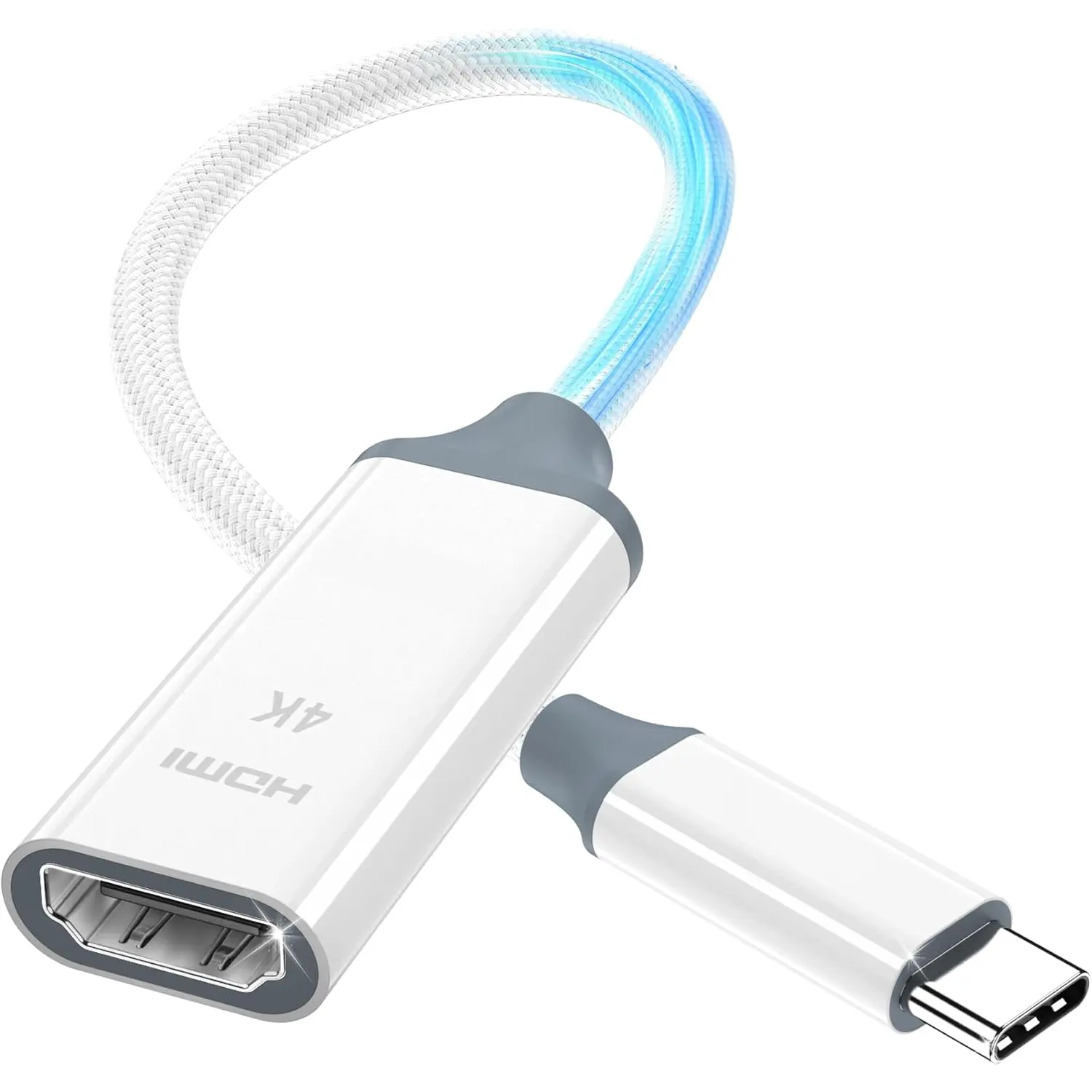 USB C to HDMI Adapter,4K@30Hz Type-C to HDMI Adapter Compatible with Thunderbolt 3/4,Video Audio Output for  16Pro,MacBook Pro/Air,Pixelbook,Surface Pro,iPad Pro/Air,XPS,Galaxy and More
