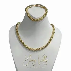 Byzantine Set - gold plated  Necklace & Bracelet Set for Women's. (It is not real gold)